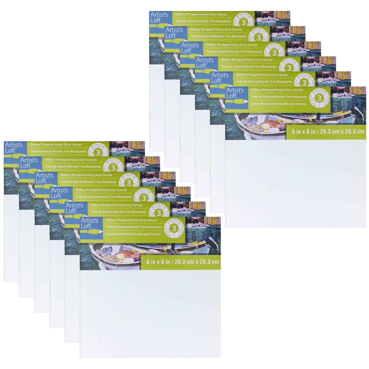 12 Pack: Level 3 Gallery Wrapped Heavy Duty Canvas by Artist's Loft®